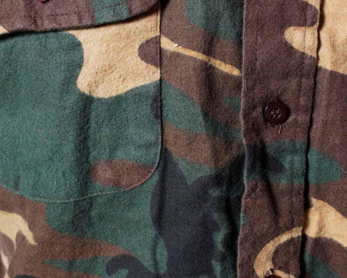 Vintage Camouflage Shirt Men's Camo Camoflage Retro Etsy