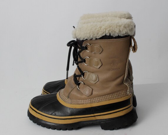 Vintage Women s Sorel Boots Size 7 Caribou Retro 90s USA 7 UK 5 EUR 37 38 Made in Canada Etsy UK