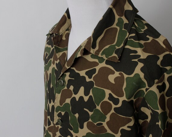 Vintage 80s Duck Camo Shirt Camouflage Mens Saf T… - image 4