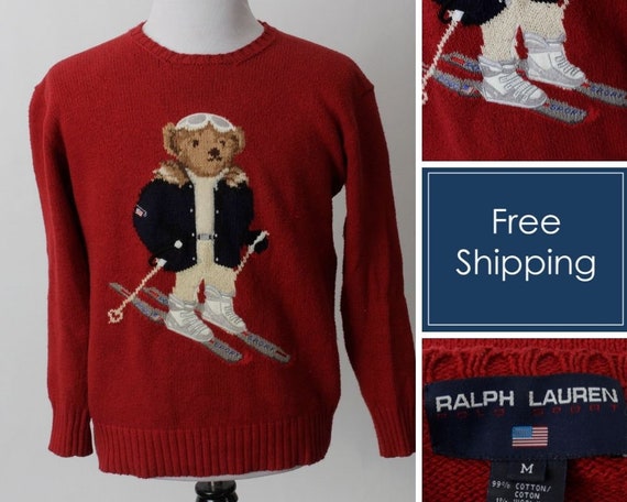 Vintage 90s Polo Bear Sweater Ralph 