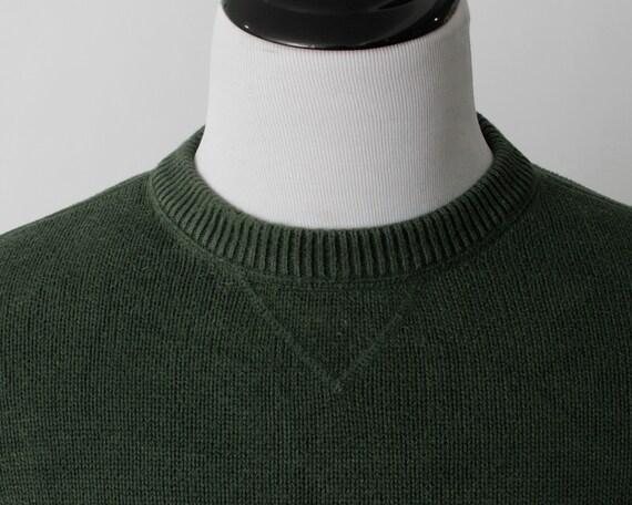 Vintage Men's Sweater Tommy Hilfiger Green Logo -… - image 3