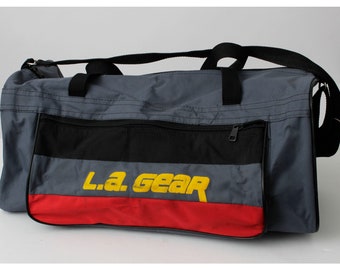 Vintage LA Gear Duffel Bag Vintage Duffel Bag Vintage Gym Bag 90s Blue Red Yellow Blue Duffel Bag - 90's Retro