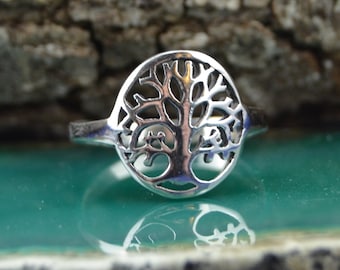 Tree of Life Ring - Delicate Sterling Silver Handmade Jewelry