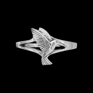 Size 9 Hummingbird Ring, 925 Sterling Silver
