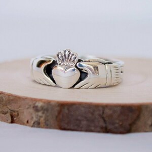 4-Piece Claddagh Puzzle Ring • 925 Silver • Interlocking Bands • Love Knot