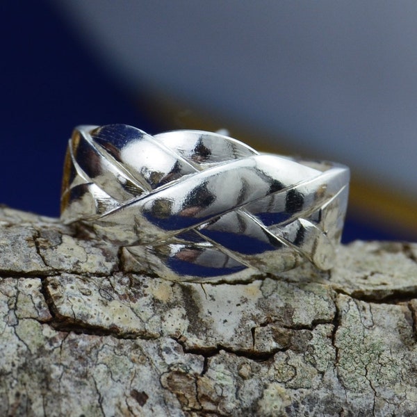 Stunning 6-Piece Sterling Silver Puzzle Ring - Available in Sizes 6 to 12