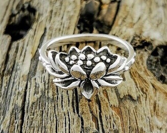 DTZH Rings Jewellery Ring S925 Sterling Silver Retro Inlaid Jasper Lady Lavish Atmosphere Lotus Ring Send Girlfriend Birthday Gift to Dear People DTZH Rings Jewellery Ring S925 Sterling Silver Retro Inlaid Jasper Lady Lavish Atmosphere Lotus Ring Send Girlfriend Birthday Gift to Dear People