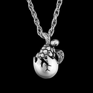 925 Sterling Silver Hatching Baby Turtle Pendant