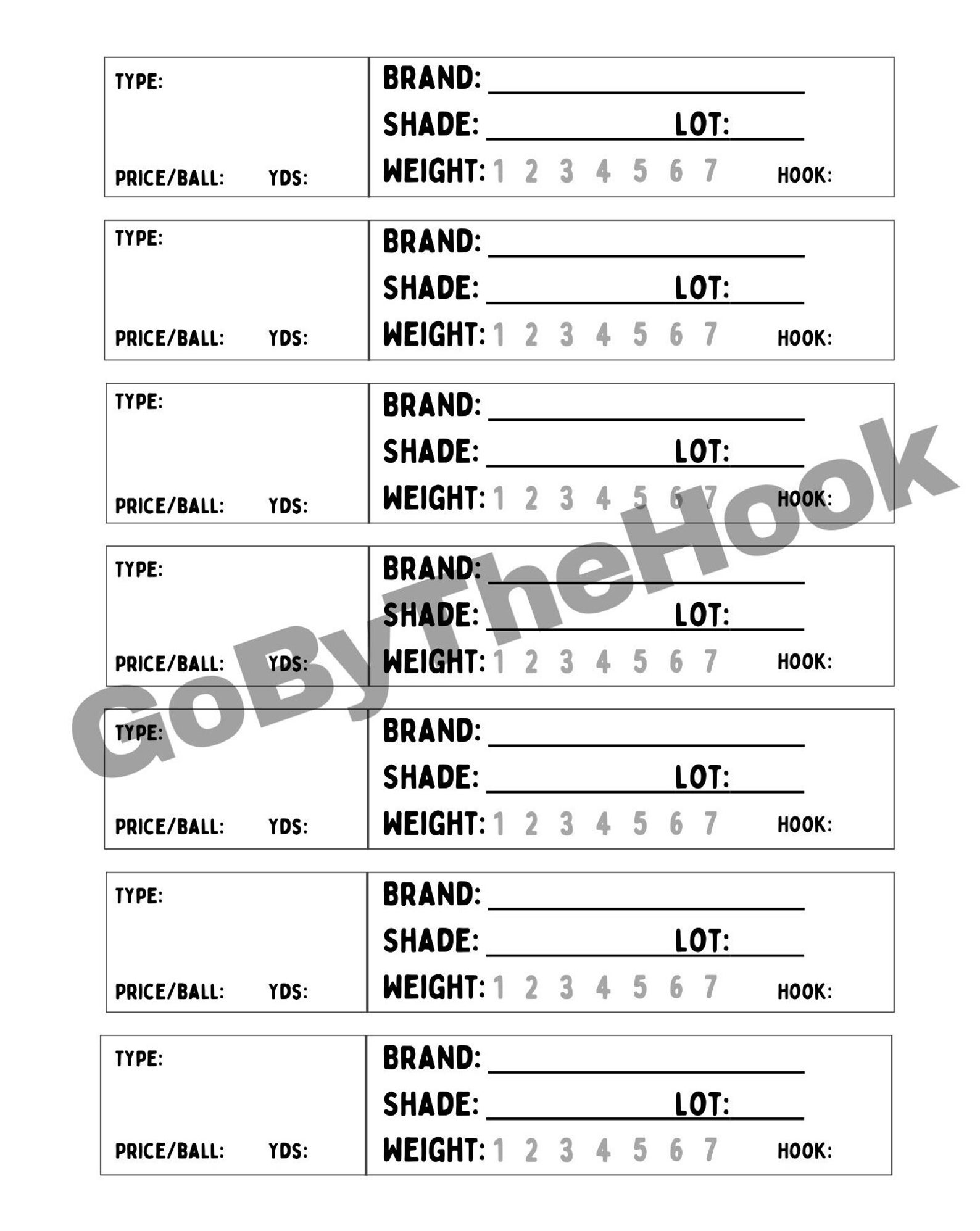 Yarn Catalog PDF Etsy