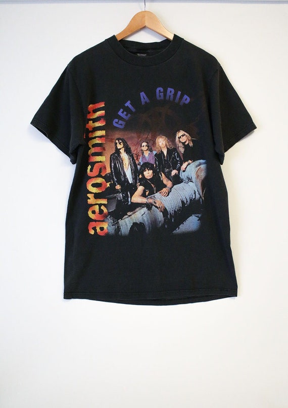 Vintage 1994 Aerosmith Get A Grip World Tour Faded Soft Black ...