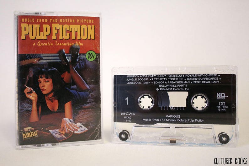 Music From The Motion Picture Pulp Fiction A Quentin Tarantino Film Soundtrack Cassette Tape Mcac 11103 Rare 1994 Mca Records - 