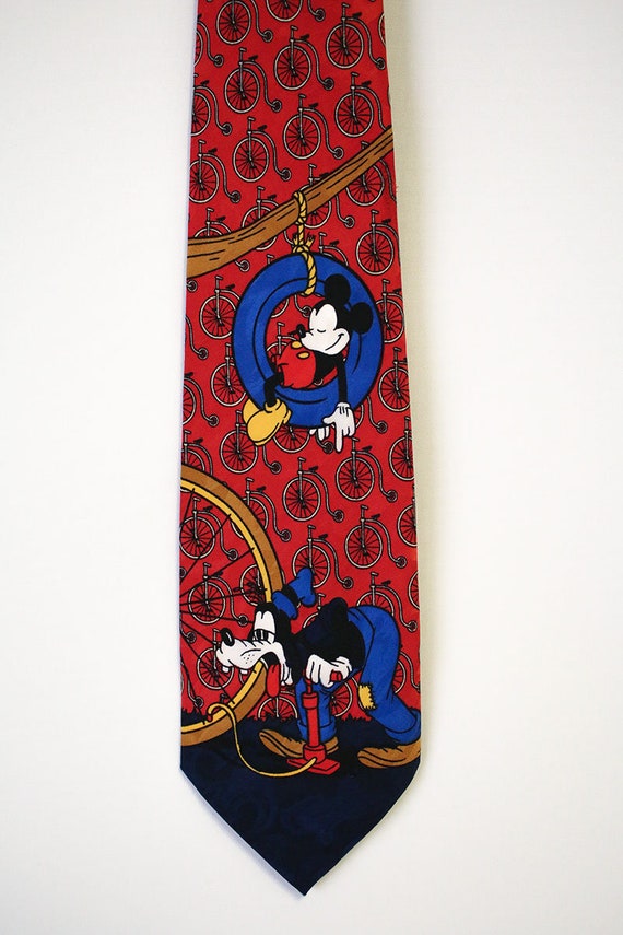Vintage Disney Mickey Mouse & Goofy Airing Up Tri… - image 6