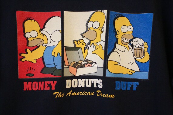 Vintage The Simpsons Homer Money Donuts Duff: The… - image 4