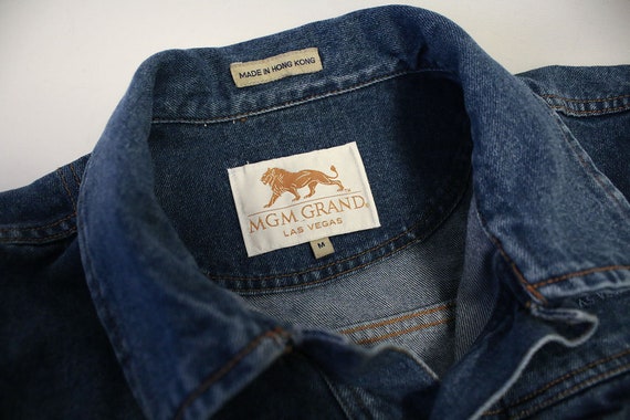mgm様　ジャケット Vintage MGM Grand Las Vegas Blue Jean Denim Men's Jacket W/ Blue