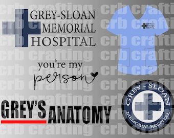 Grey's Anatomy, Grey Sloan Memorial Hospital / Seattle Grace bundle SVG & Illustrator File for Cricut, etc.