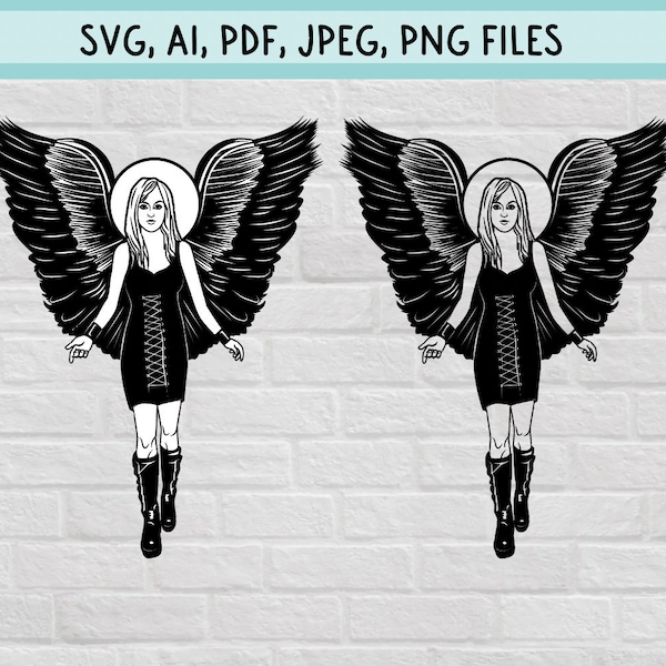 One Tree Hill Peyton Sawyer Artwork, Angel of Death (Paingel) Clipart, Digital Files (SVG, PNG, JPG and more) for Cricut, Silhouette, etc.