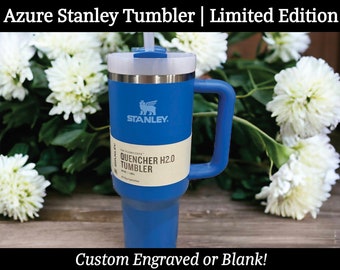 Stanley AZURE 40 and 30 oz Quencher | Custom Engraved Authentic Tumbler | Personalized Gifts for Him or Her