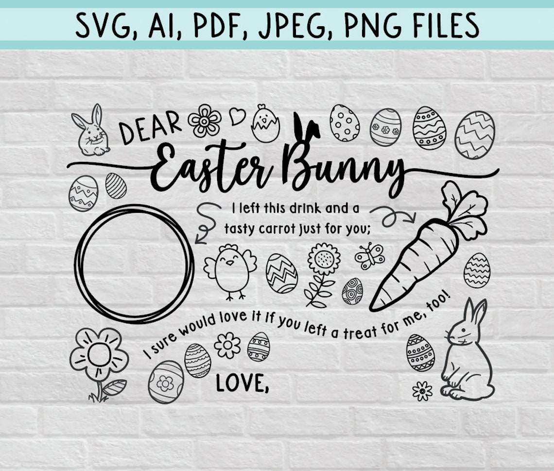 Custom Easter Bunny Cutting Board File | Easter and Spring Gift for ...