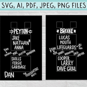 One Tree Hill - Peyton&#39;s Closet Doors | Peyton Sawyer and Brooke Davis | SVG, PNG, JPEG Digital Files for Cricut, Silhouette, etc.