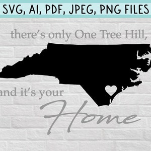 There's Only One Tree Hill and It's Your Home, Clipart, Digital Files (SVG, PNG, JPEG, & Adobe Files) for Cricut, etc. | Wilmington is Home