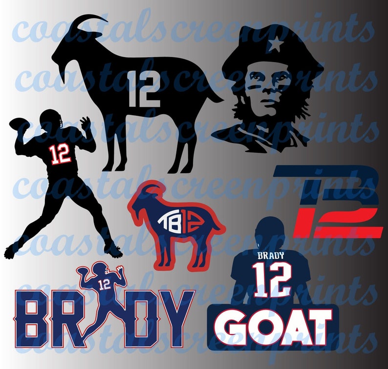 Tampa Bay Buccaneers Tom Brady Tb12 Goat Bundle Svg Pdf Etsy