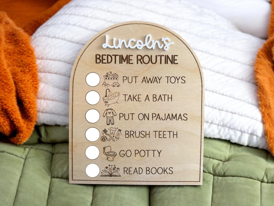 Mrs. Rachel Bedtime Routine Bedtime Routine Chart Customized Name Gift for Child Toddler Ms. Rachel ...