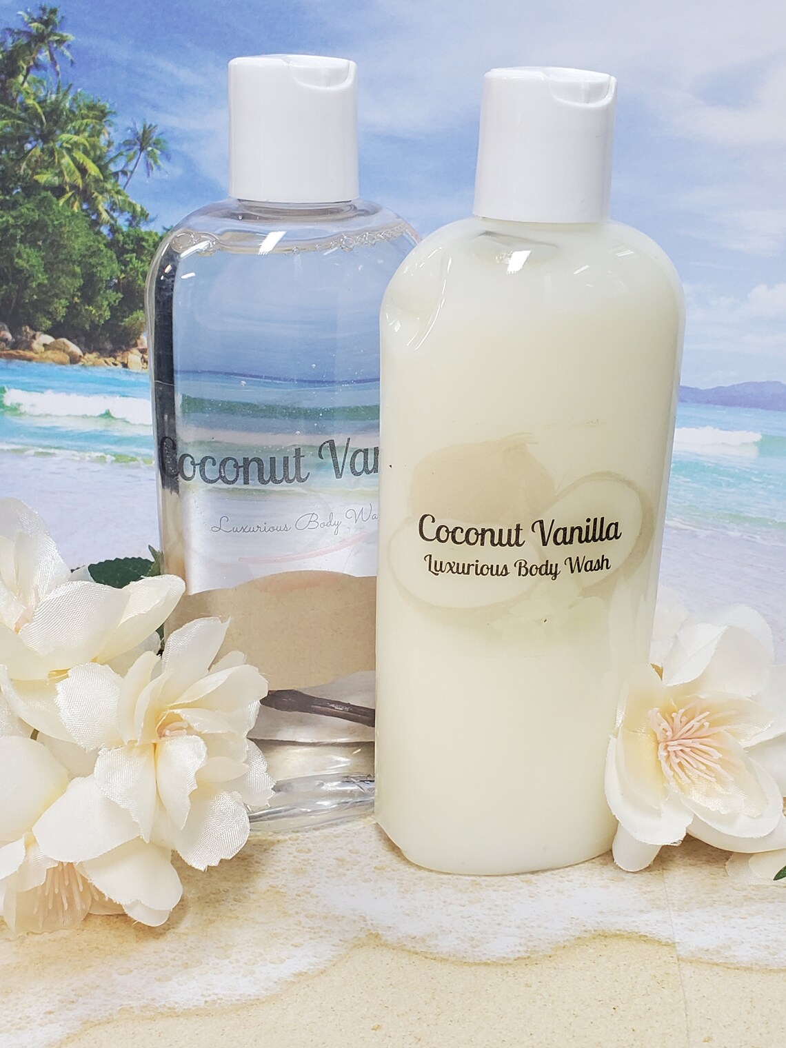 Coconut Vanilla Handmade Body Wash Tropical GetAWay Body Etsy