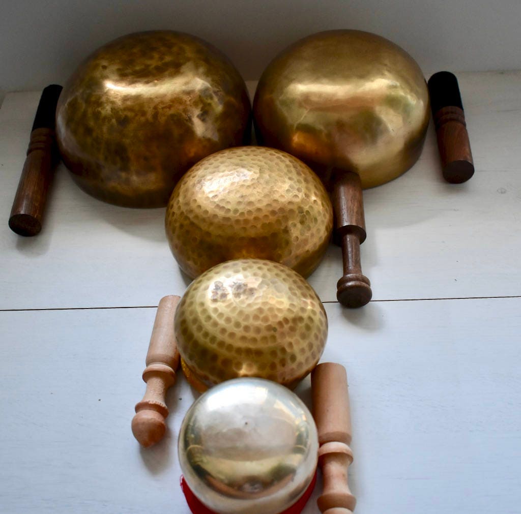 Singing Bowl Set of 5. Handmade in Nepal. | Etsy