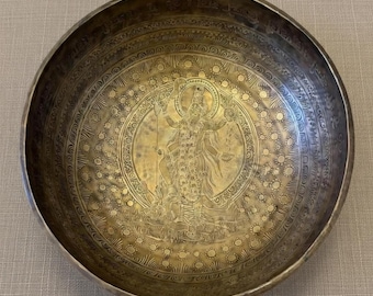 Grote 18-inch Mahakali-klankschaal – met de hand gehamerde Tibetaanse geluidstherapie