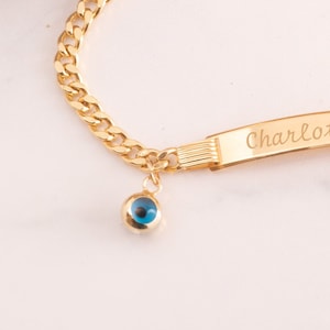 14K Solid Gold Evil Eye Charm, Dainty Evil Eye Charm For Necklace & Bracelet, Small Protective Evil Eye Charm To Customize Your Jewelry