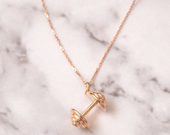 Diamond dumbbell necklace hot sale