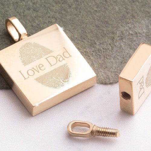 14K 18K Solid Gold Round Cremation Urn Necklace Custom Round Etsy