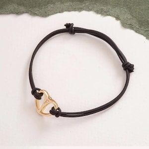 14K 18K Real Gold Heart Urn Bracelet, Custom Initial Engraved Cremation Ash Bracelet