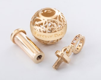 Colgante de urna con mariposa en oro de 14K y 18K - Collar de cremación personalizable para cenizas, regalo de joyería conmemorativa de condolencia