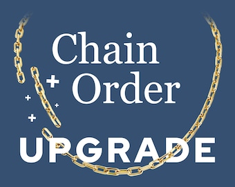 14k Solid Gold Cable Chain Length Upgrade