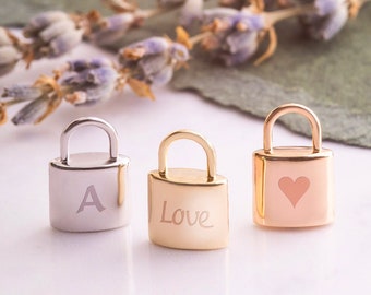 14K 18K Gold Personalized Cremation Urn Necklace Memorial Engraving Custom Padlock Pendant Loss of Mom Dad Gift Jewelry for Human Dog Ashes