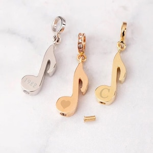 Collier urne note de musique personnalisé en or massif 14 carats 18 carats, pendentif musicien commémoratif, bijoux de crémation avec enseigne musicale, pendentif porte-cendres souvenir