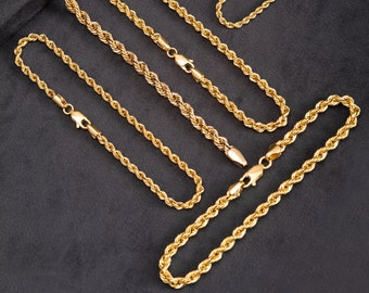 Gold Rope Bracelet Etsy