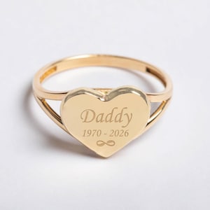 Personalized Heart Urn Ring, Custom Engraved Cremation Ring, Forever in My Heart Keepsake