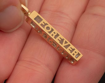 18K Solid Gold Ashes Necklace, Luxury Custom Name Bar Urn Pendant, Transparent Fine Memorial Cremation Jewelry