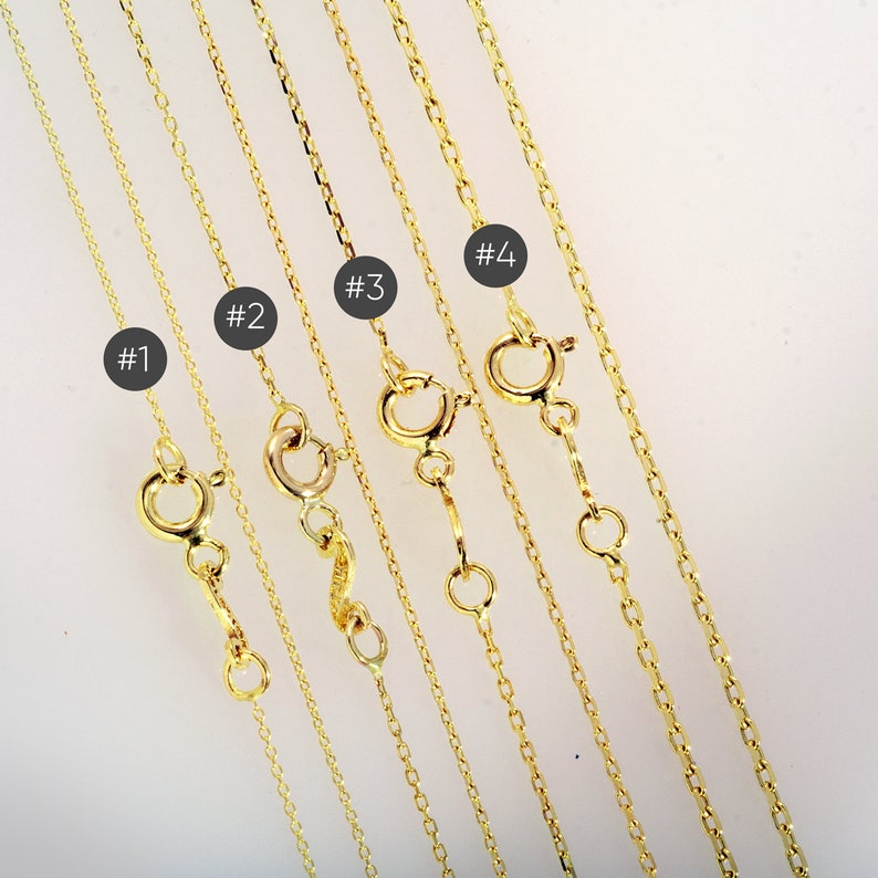 14k 18k Solid Gold Necklace or Bracelet Extender Removable Etsy