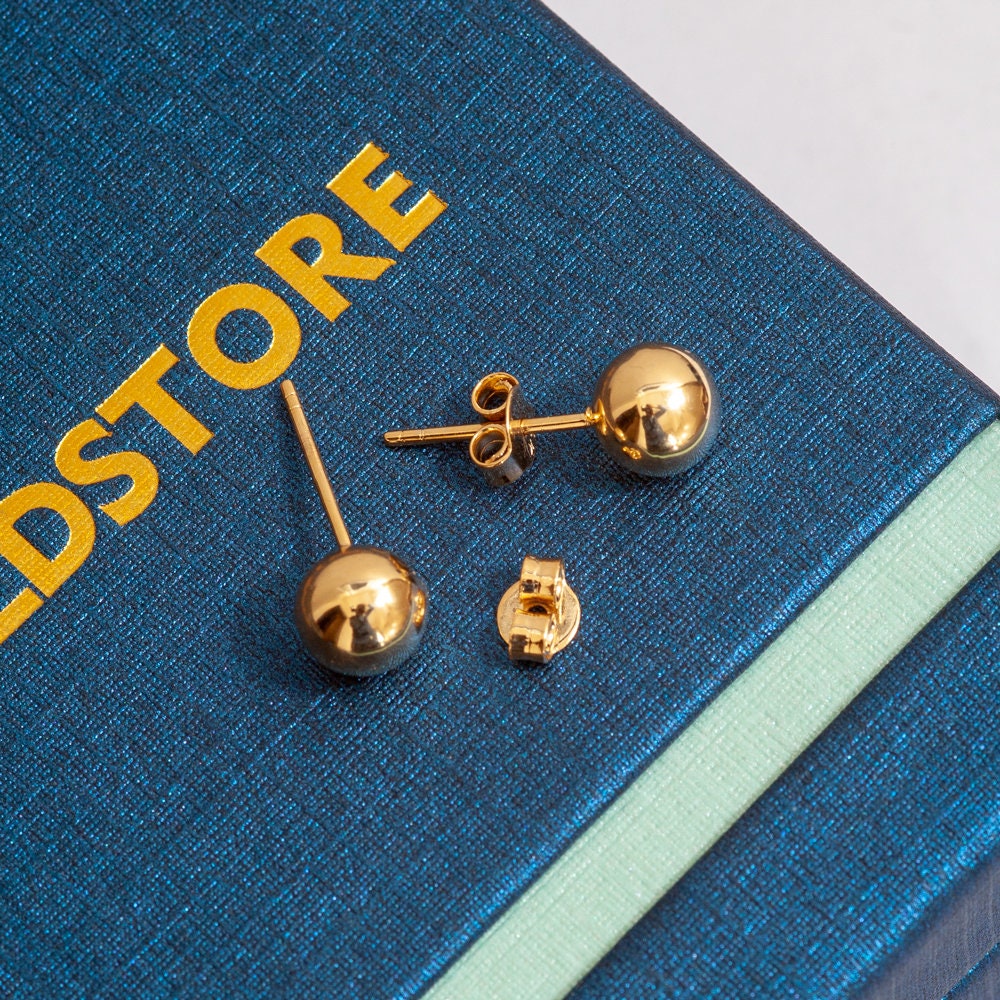 9 Kt 3 Mm Kugel Ohrstecker Massiv Gelbgold Ohrstecker British
