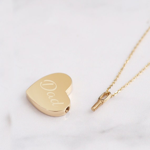 14 karat gold urn necklace