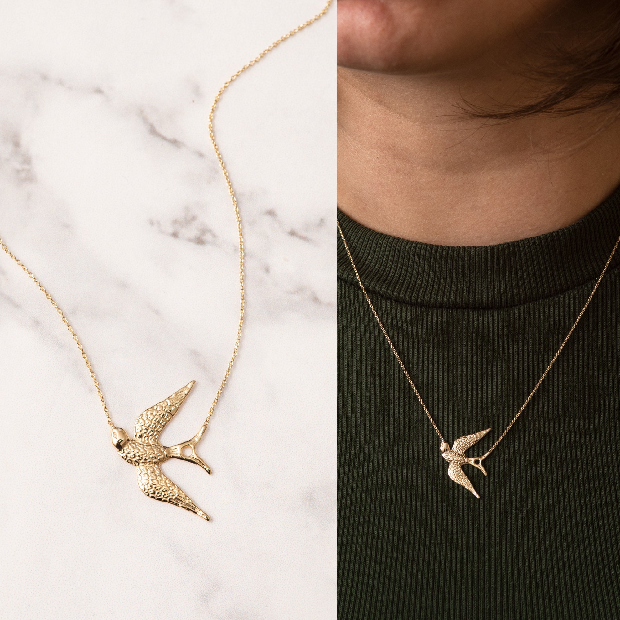Swallow necklace hotsell gold