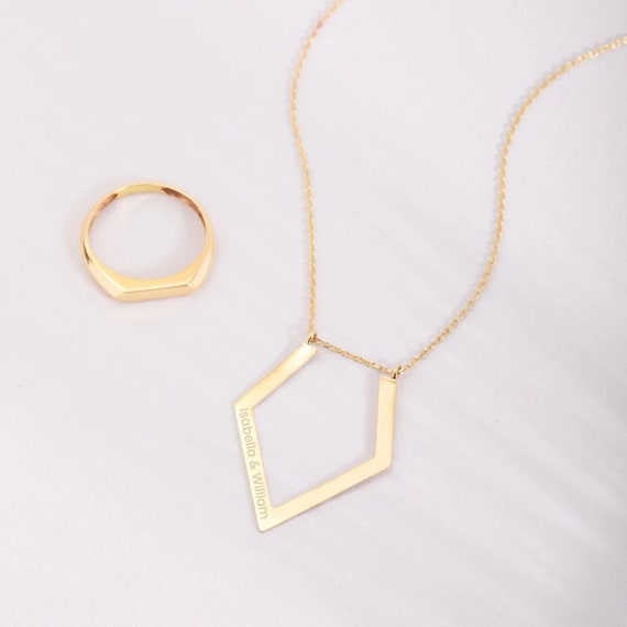 Yellow Gold Modified Ring Holder Necklace | Cynthia Britt