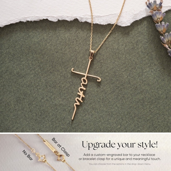 14k gold faith necklace online