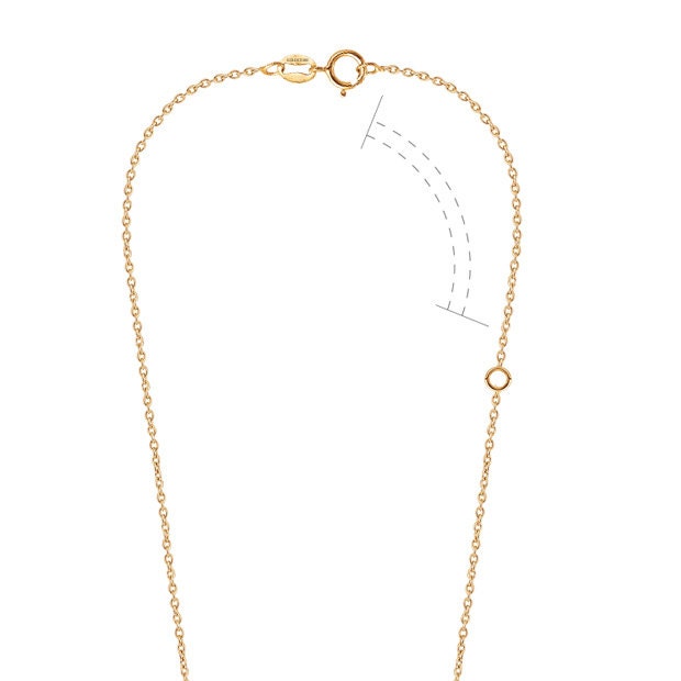 Collana Con Croce In Oro 14k Donna MONOZO - Ciondolo Semplice E Stratificato, Regalo Con Sacchetto In Velluto