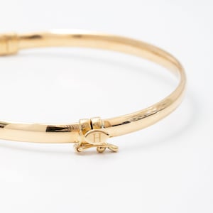 Custom Engrave Hinged Bangle 14k Real Gold, Personalize Name Date Coordinate Hinged Bracelet, Elegant Customized Bangle Perfect Gift for Her