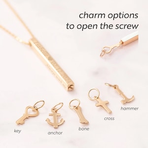 14k 18k Gold Cremation Urn Bar Necklace, Four Side Engraved Memorial Vertical Necklace, Custom Name Date Coordinate Funeral Gold Necklace