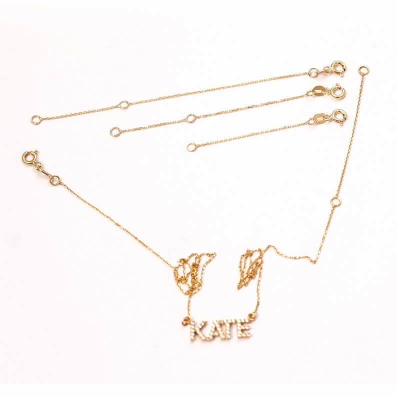 14k 18k Solid Gold Necklace Bracelet Extender Removable Real Etsy Canada